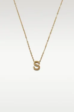 Viola - Letter Necklace Stainless Steel Gold