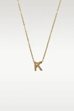 Viola - Letter Necklace Stainless Steel Gold