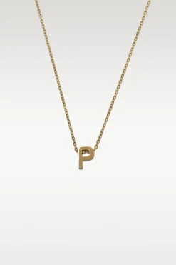Viola - Letter Necklace Stainless Steel Gold