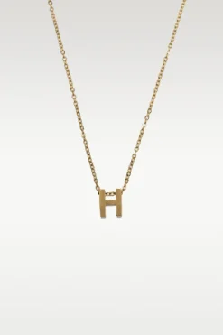 Viola - Letter Necklace Stainless Steel Gold