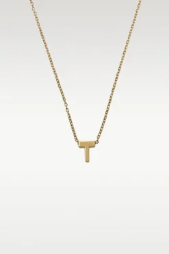 Viola - Letter Necklace Stainless Steel Gold